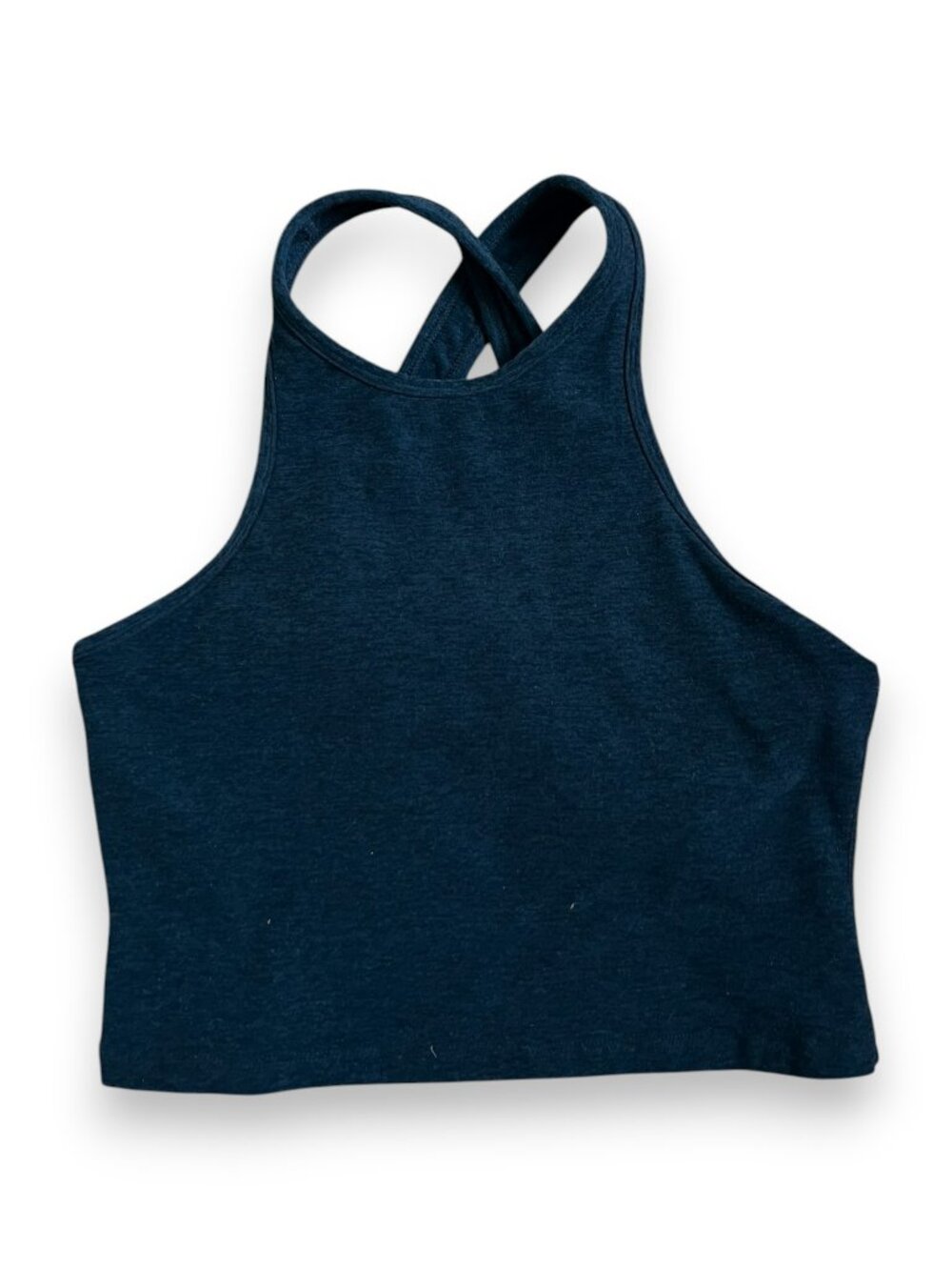 Beyond Yoga Spacedye Cropped Tank, Darkest Night Heather, Medium